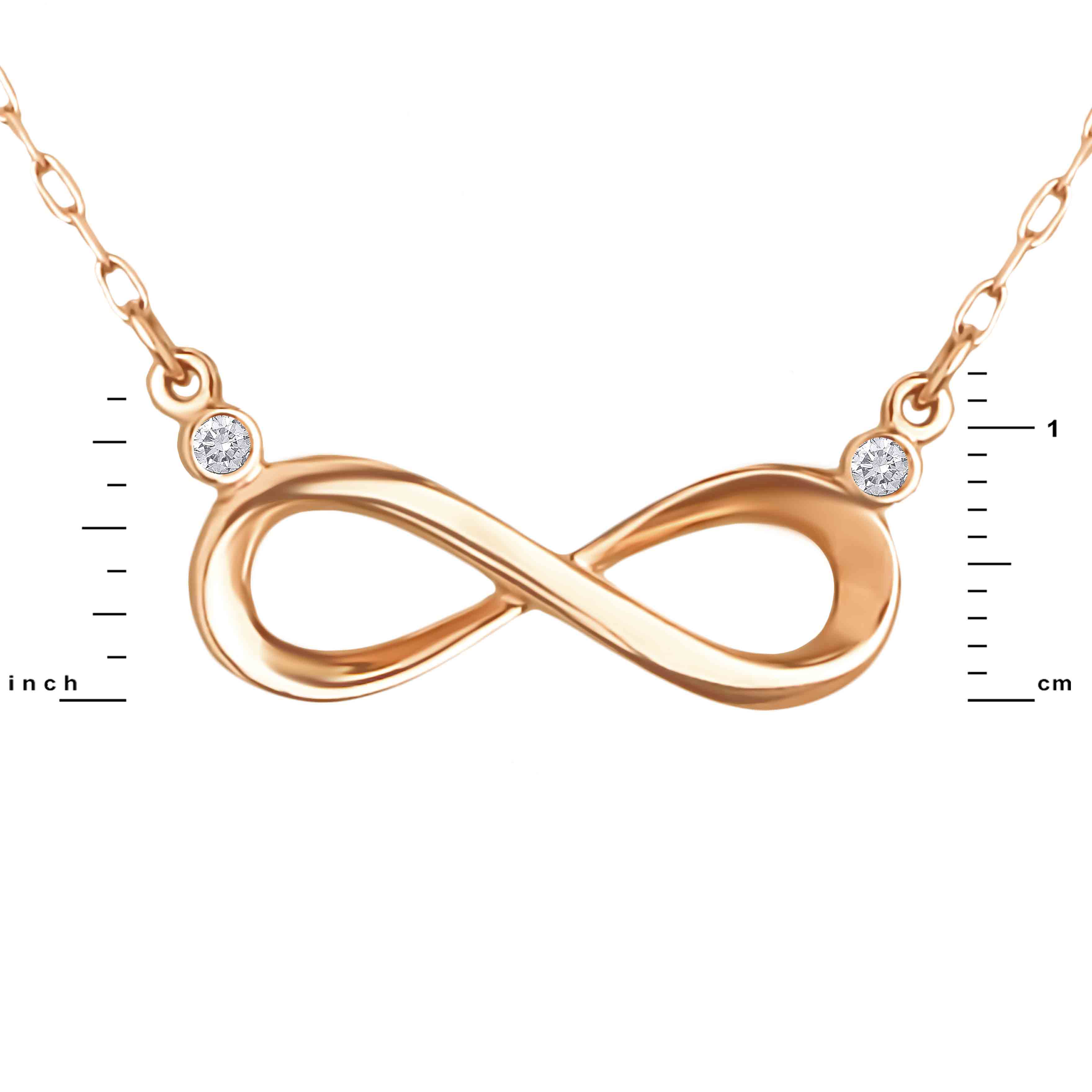 Rose gold infinity necklace store