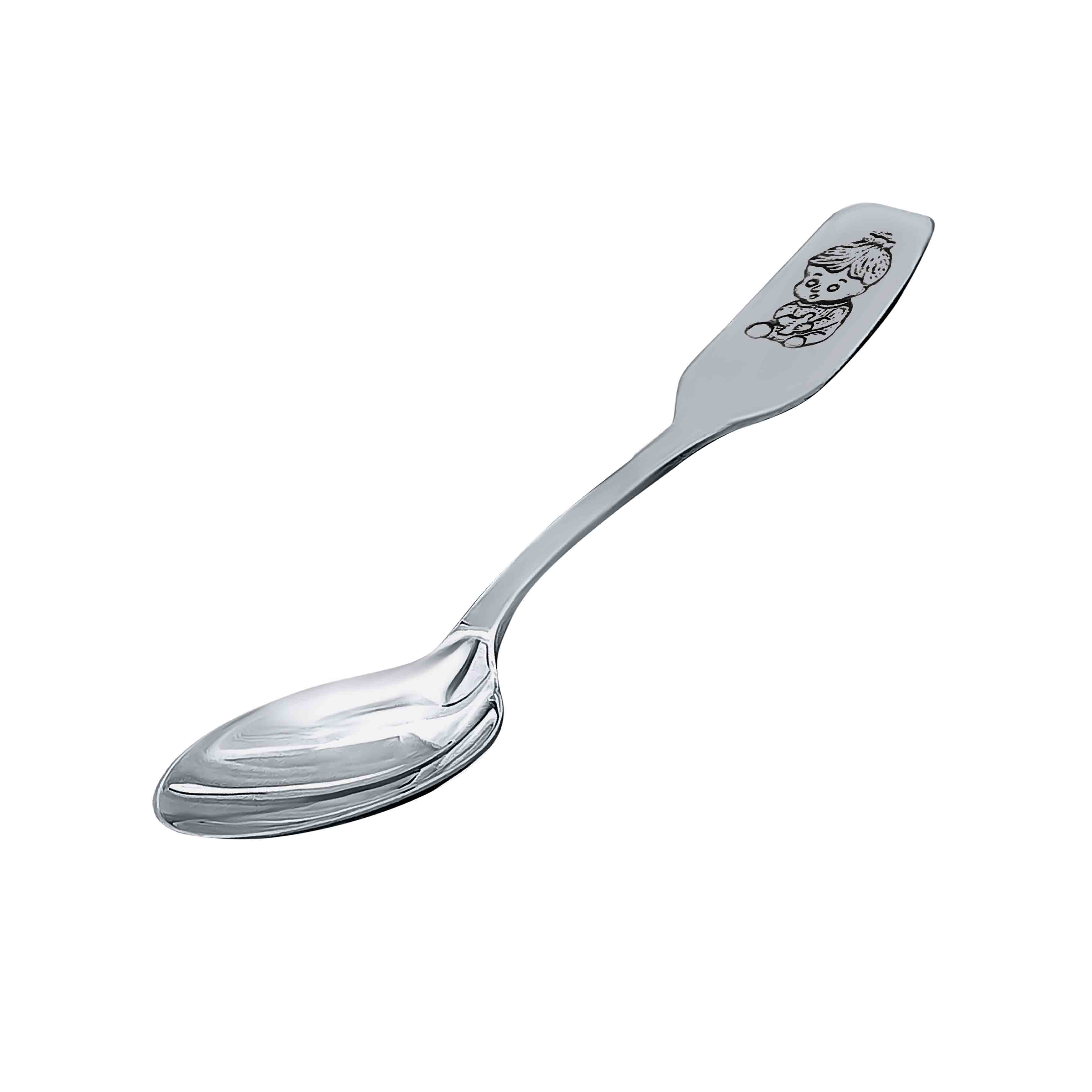Baby Silver Spoons and Baby Silver Cups Silver baby spoon embossed