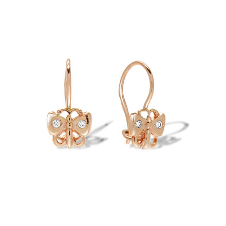 Children S Earrings Erfly Kids Golden Flamingo