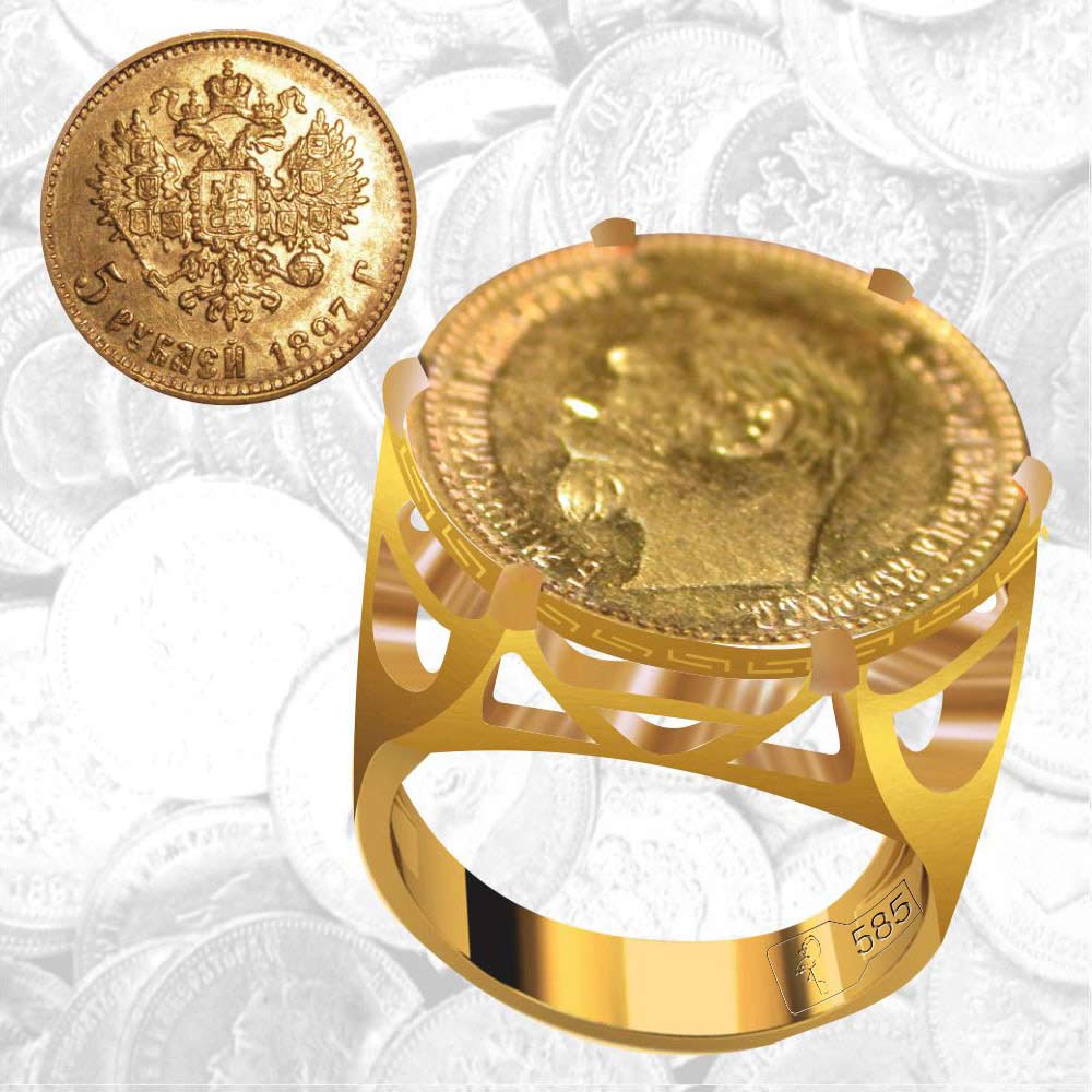 Woven Coin Ring 18ct Gold Plate – Daisy London