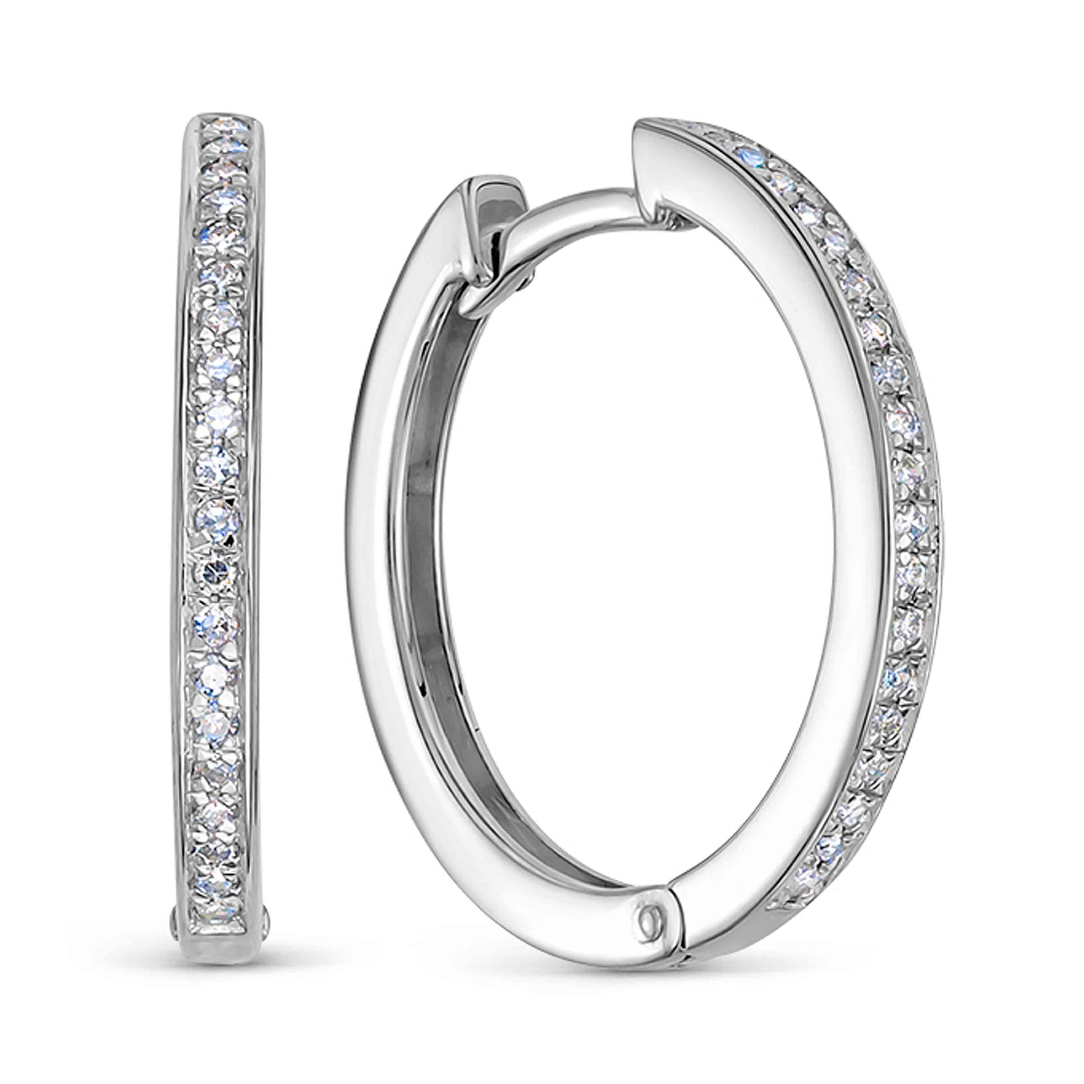 Buy Black jack 1.00 Ct. Diamond Inside Out Eternity Hoop Earrings  Moissanite Stud Earring In 14K White Gold Plated On 925 Sterling Silver  With Certificate of Authenticity 925 Stamped at Amazon.in