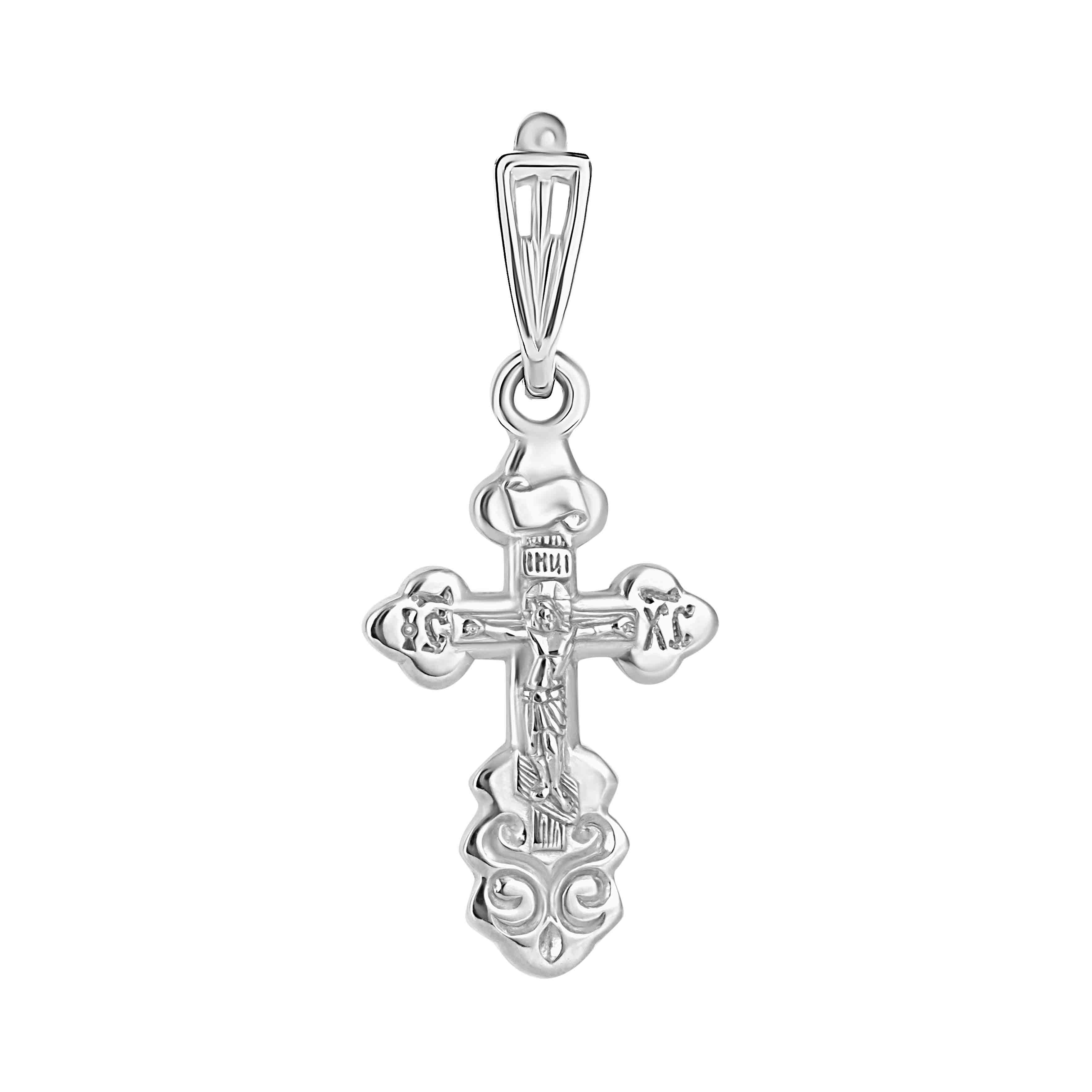 Children white gold Russian cross IНЦI | Golden Flamingo