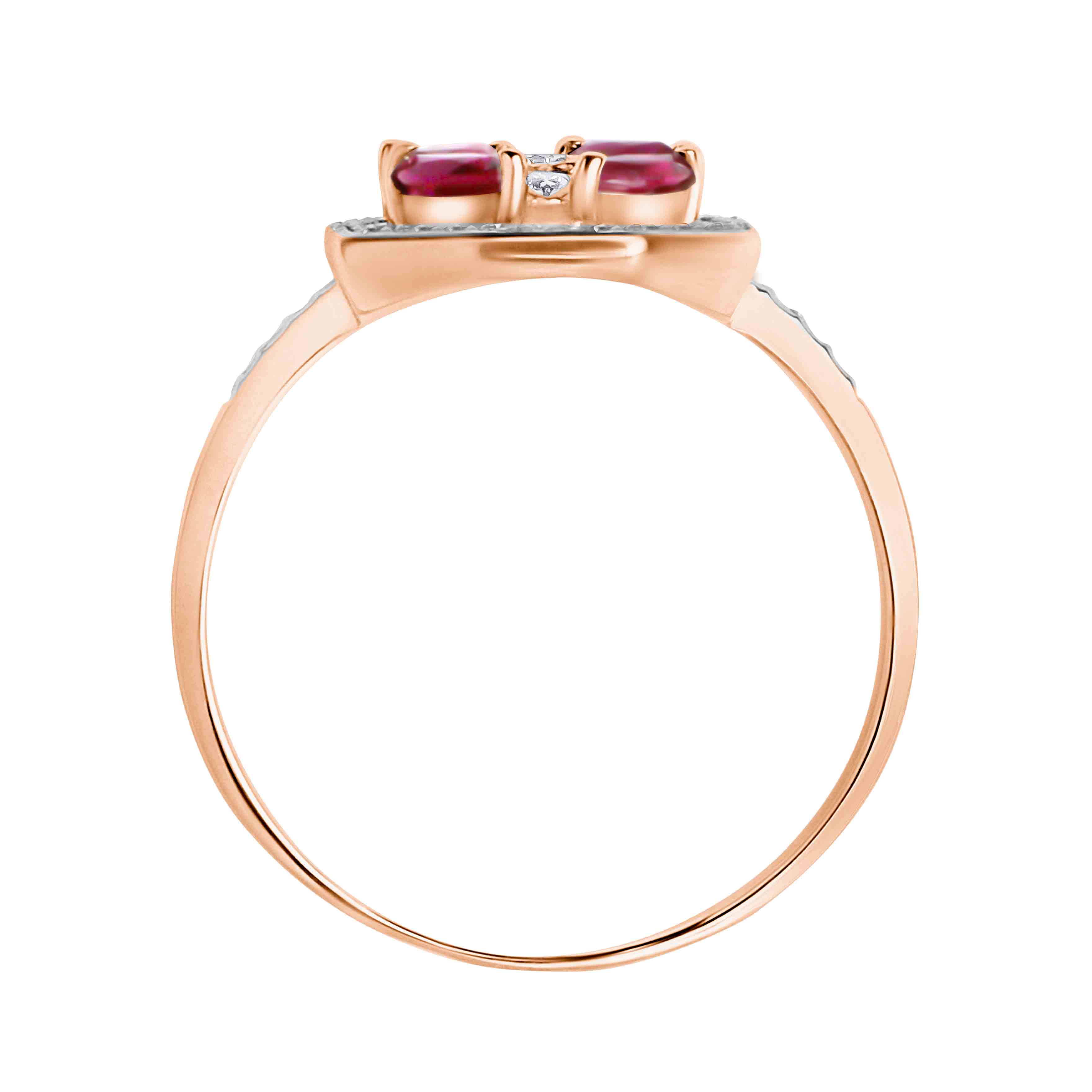 Ruby octagonal ring | Golden Flamingo