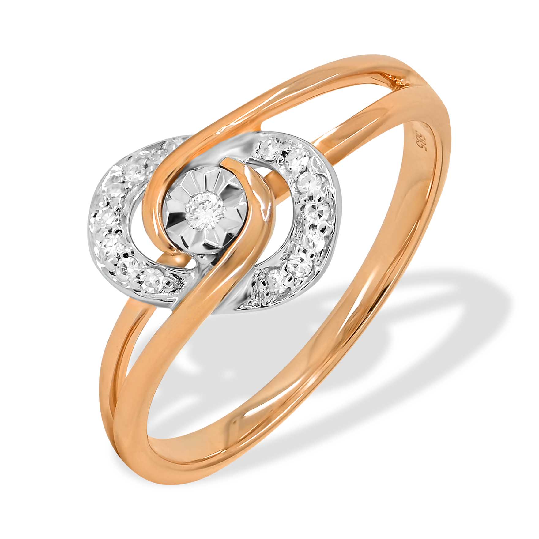 Levian Pearl & Diamond Ring in Rose Gold - Ruby Lane