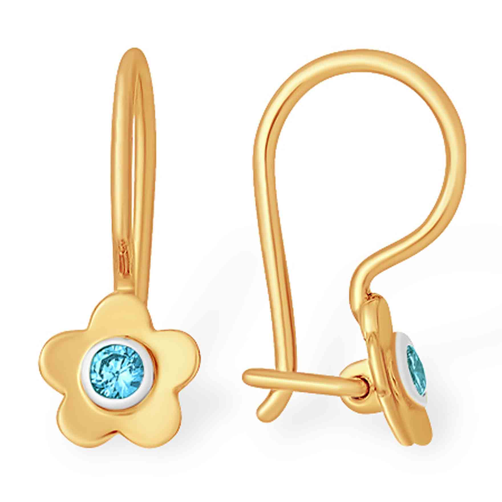 Rose Rotgold 585 Schmetterlinge Kinder-Ohrringe mit Emaille Kids earrings! CZ 