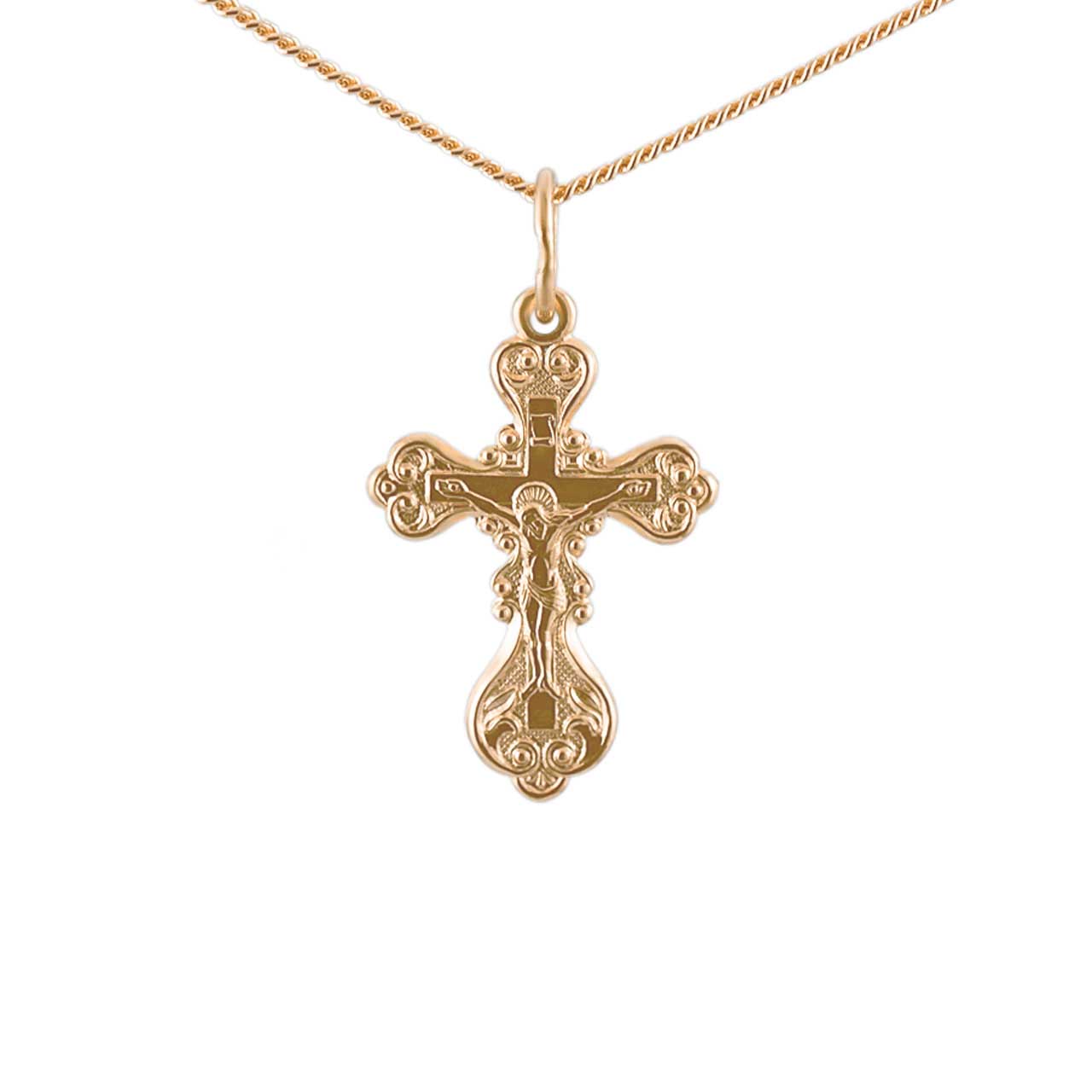 Gold crosses for christening cheap