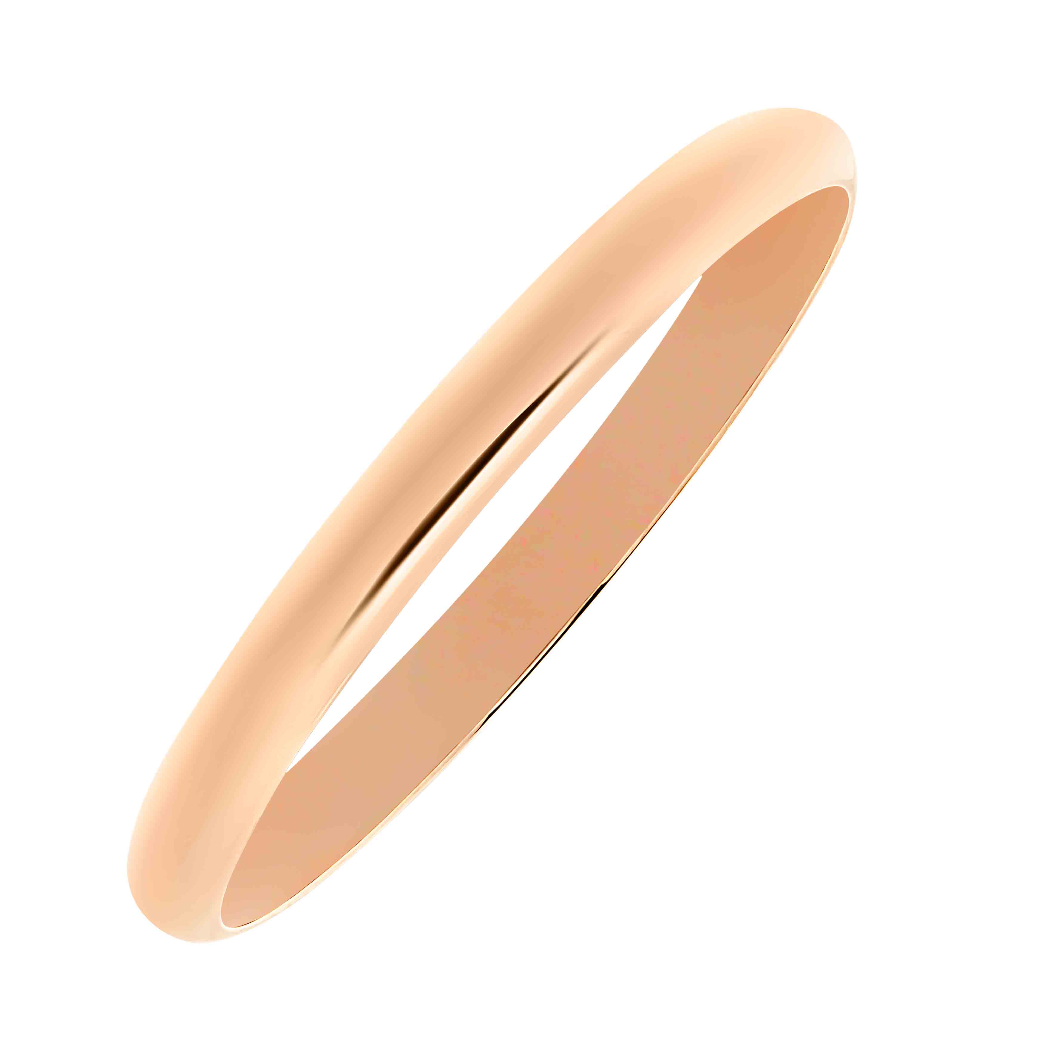 Half-Half Shiny 18K Gold Ring | 18k Rose Gold Plain Ring | Maveroc