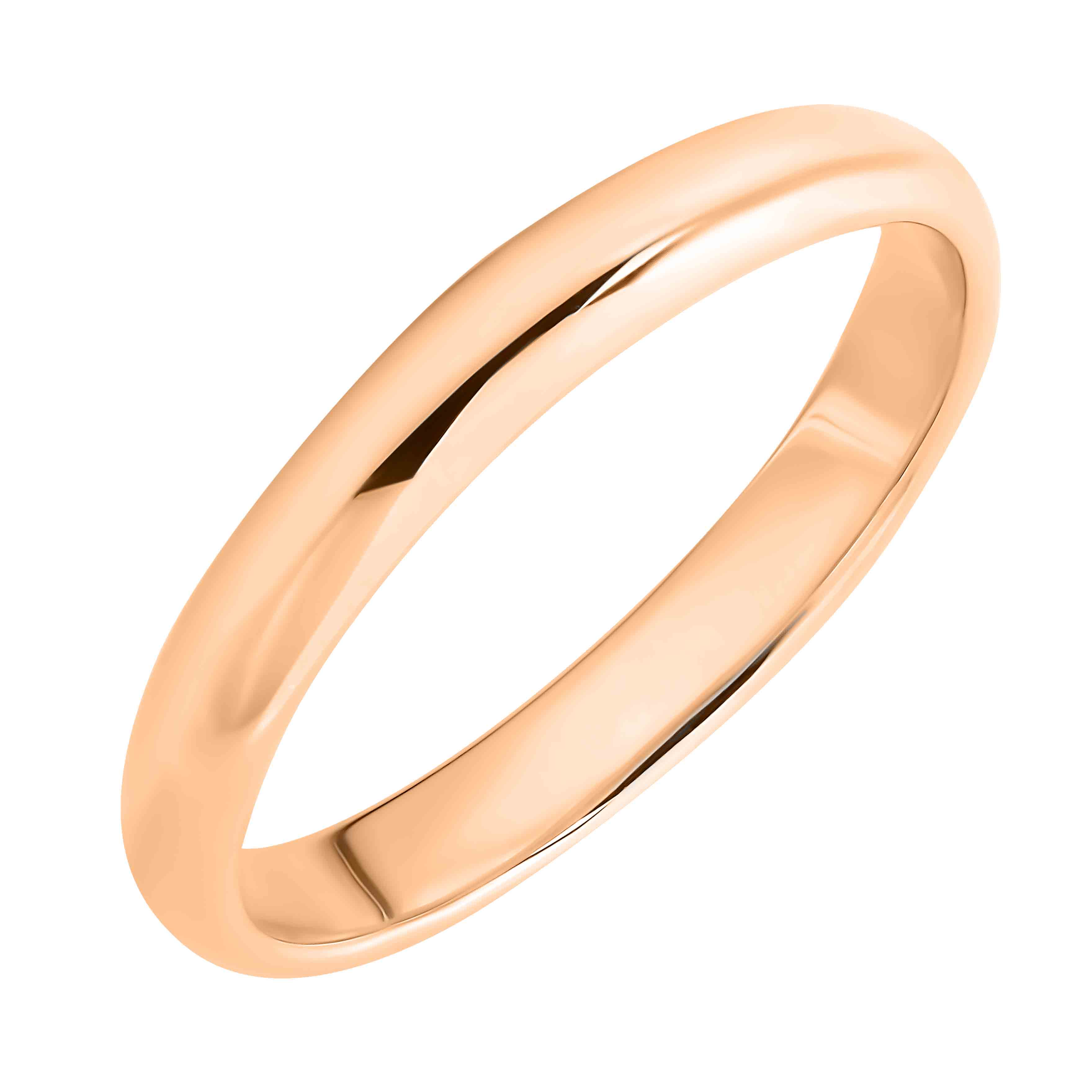 Plain Beaded Rose Gold Wedding Band | Lauren B Jewelry