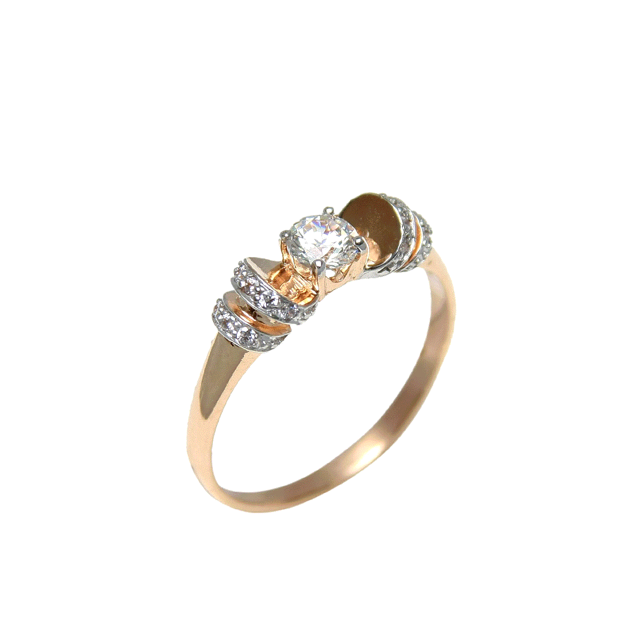  Engagement  and Wedding  Rings  Rose  gold  CZ  engagement  