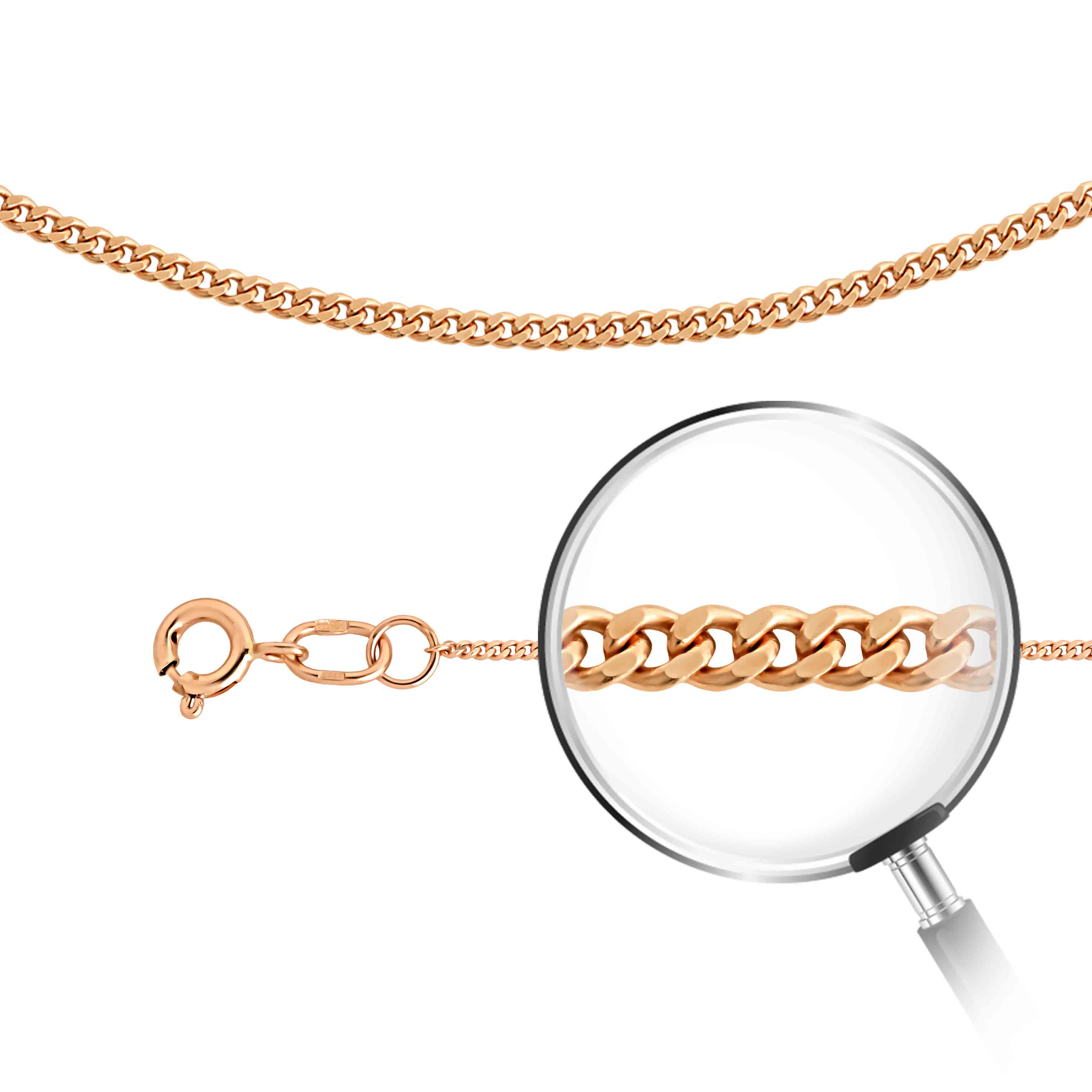 Rose gold deals curb chain