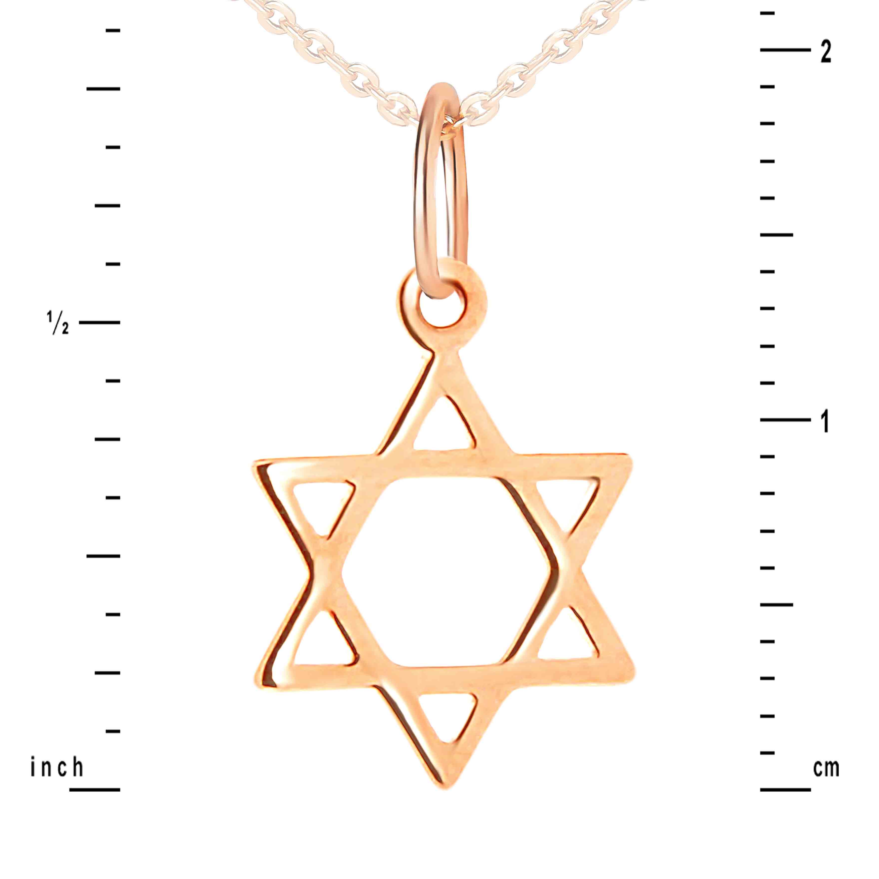 Star of David necklace for woman - Gold Magen David pendant - Yooladesign