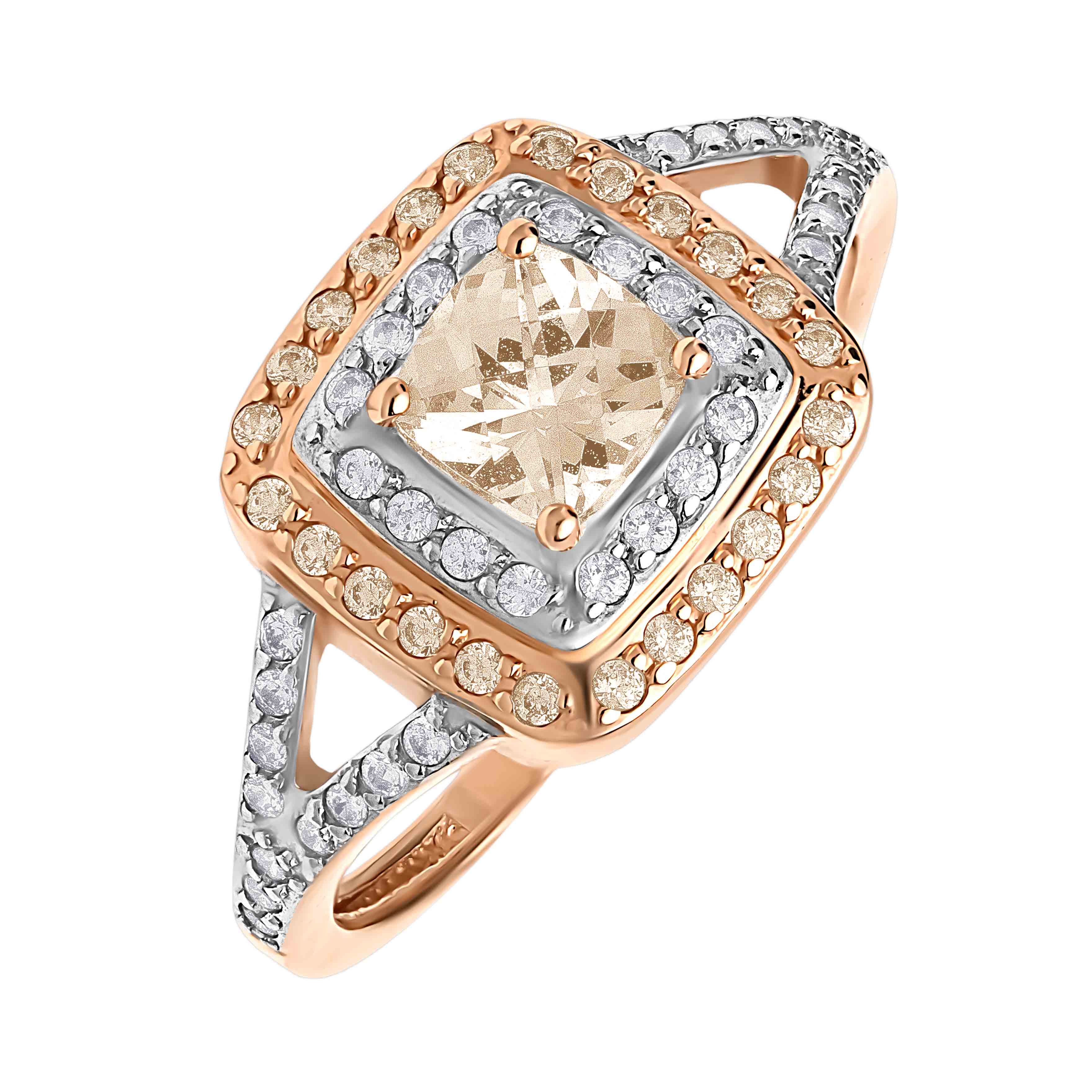 Swarovski Luxury Domed Rose Gold Ring
