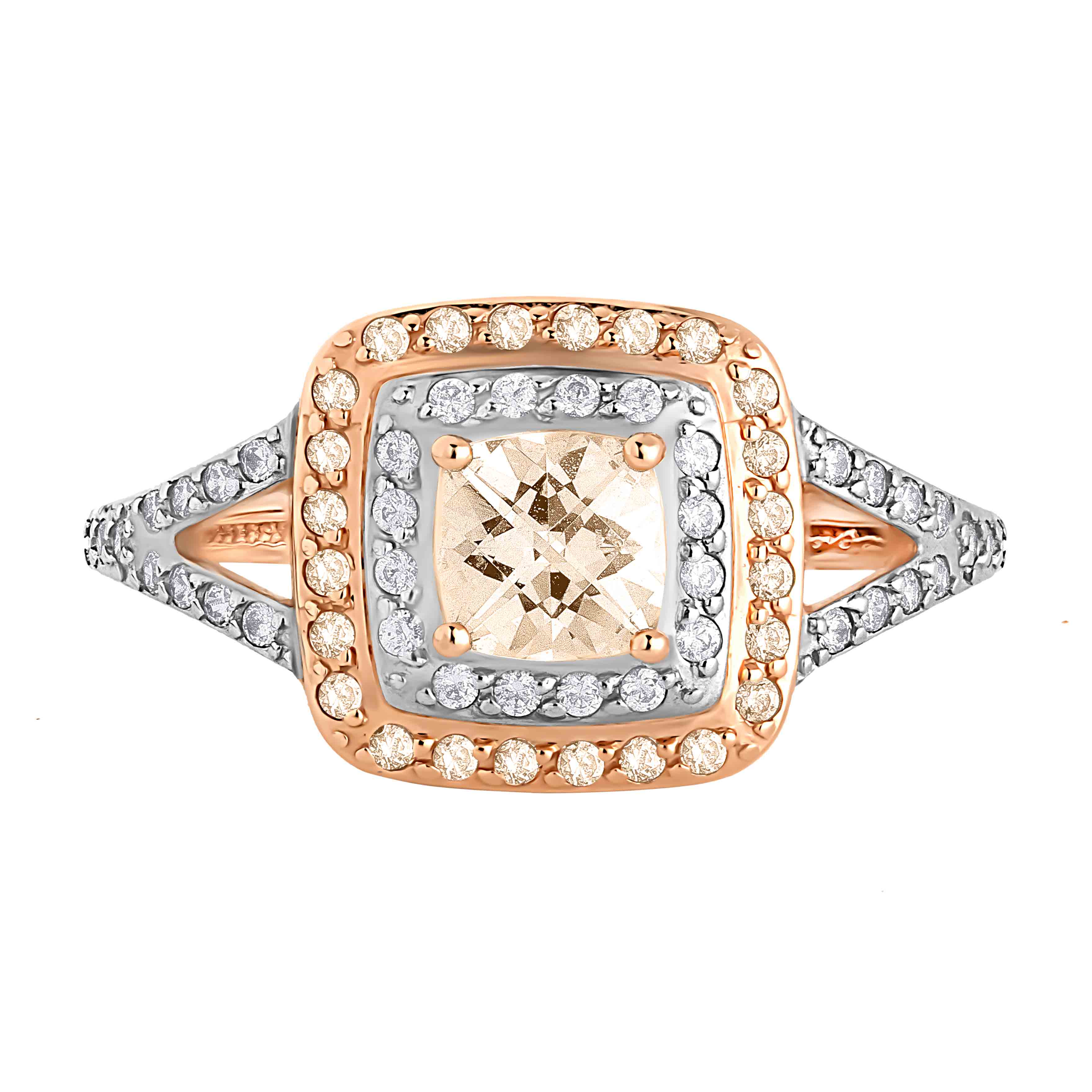 Swarovski Stone ring Rose gold tone, Rose gold-tone plated - Vcrystals