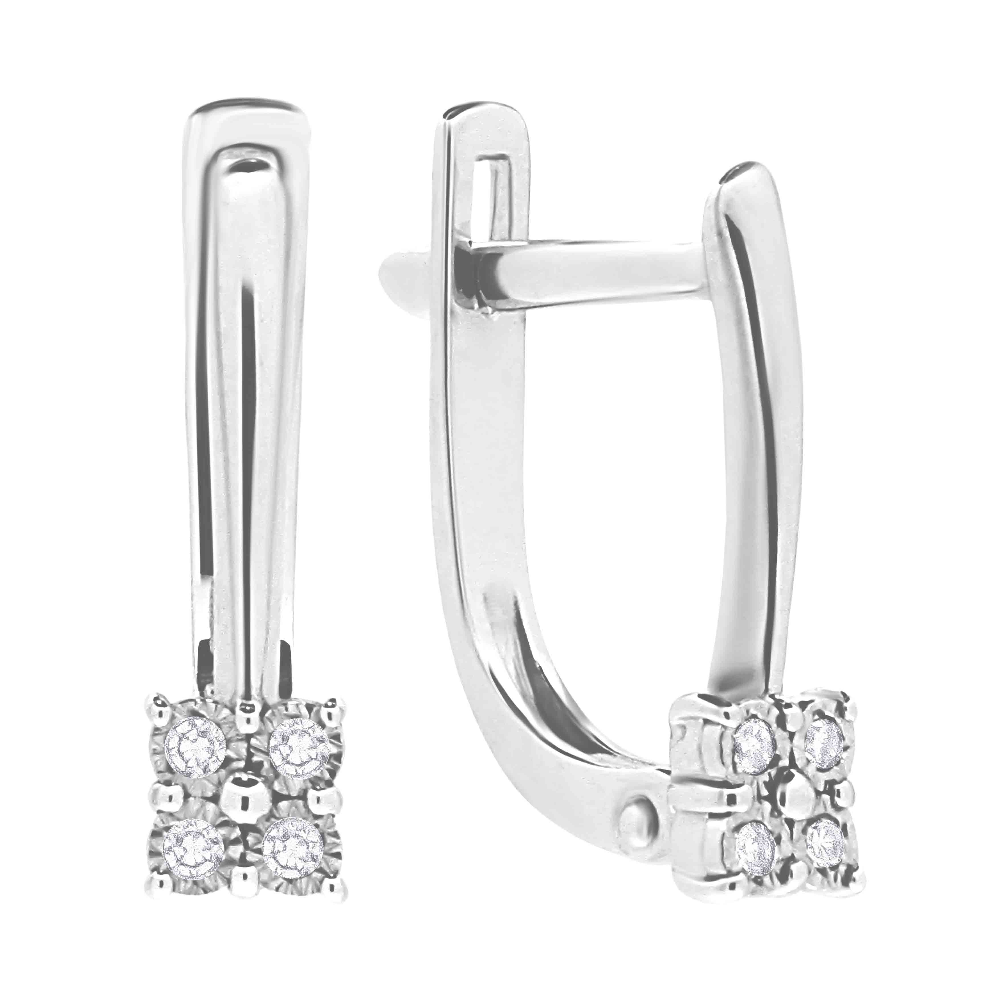 Diamond Stud Earrings Pair Earrings Flor 18 Brilliant VS G 0,30ct 14K 585er Gold 
