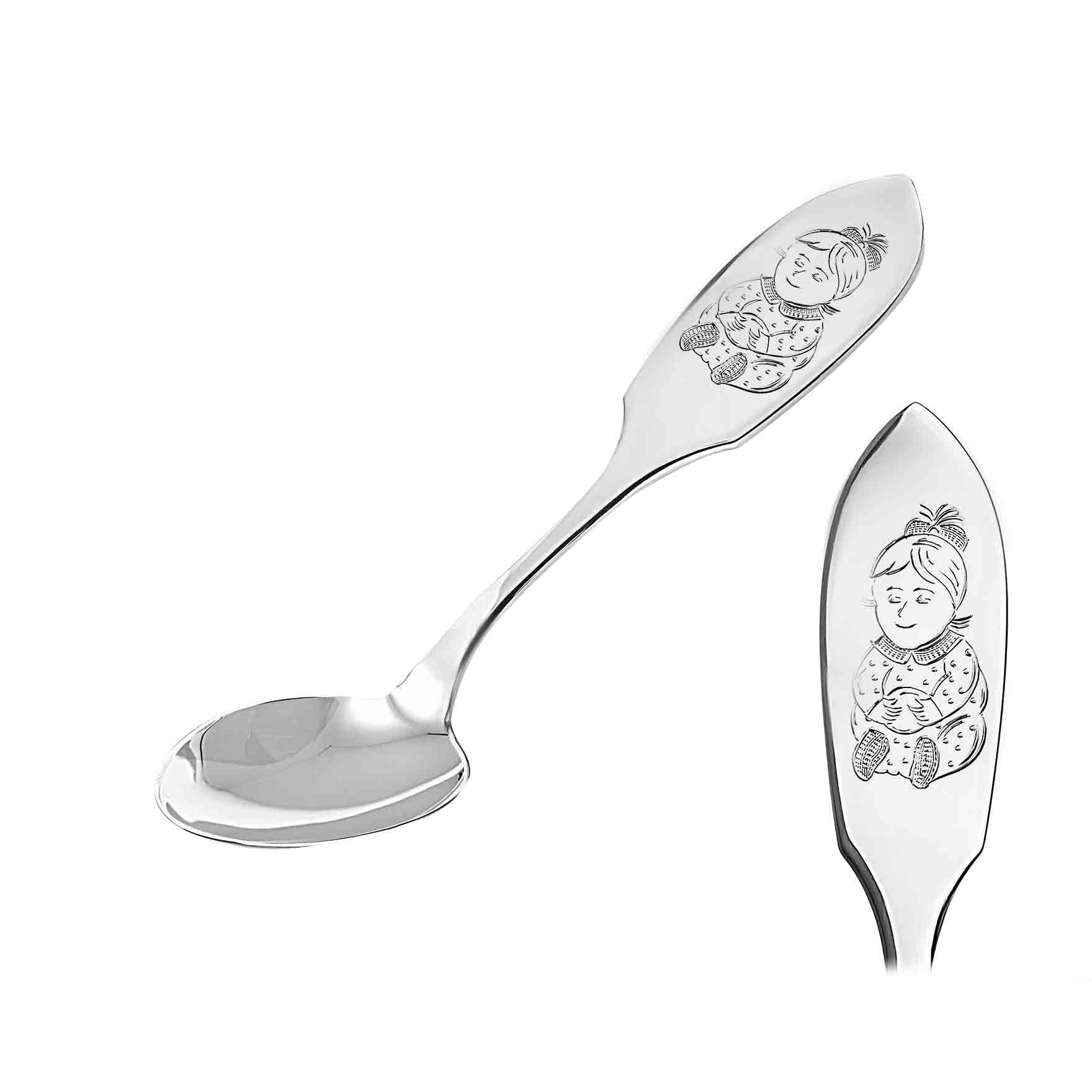 925 silver baby girl spoon - baby shower gift