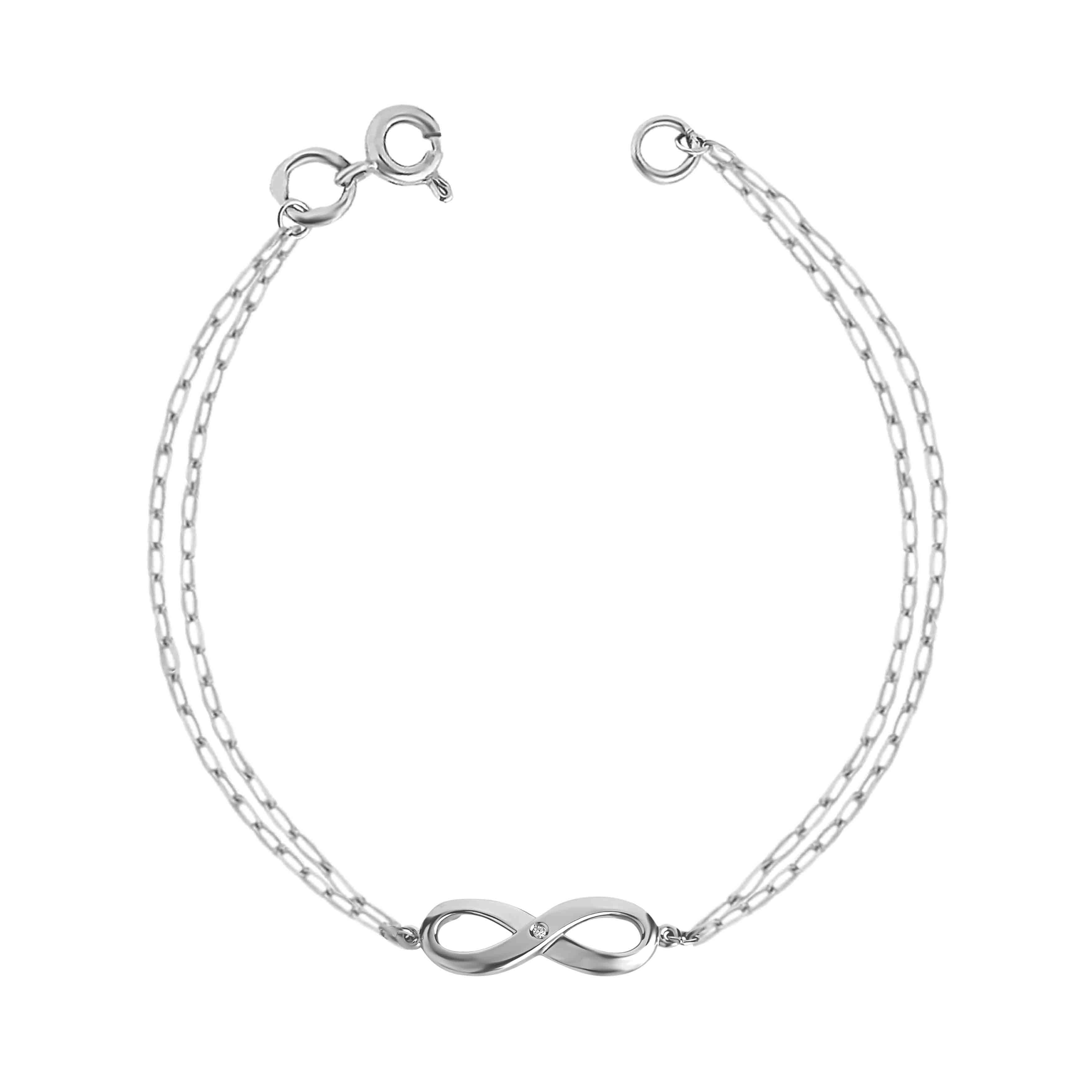 Birthstone Infinity Bracelet Sterling Silver – Charmed by Wished For