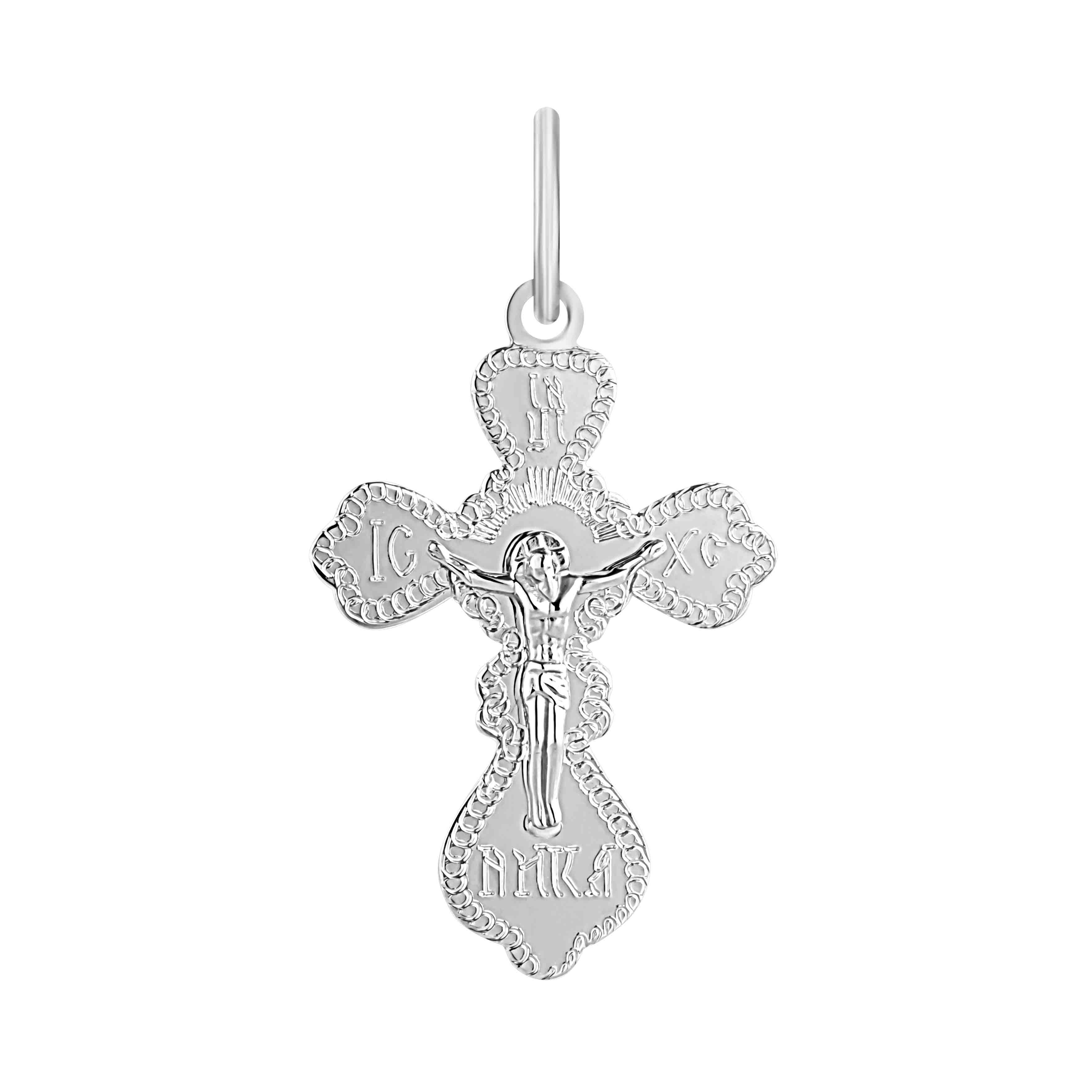 White gold crucifix pendant for a child | Golden Flamingo